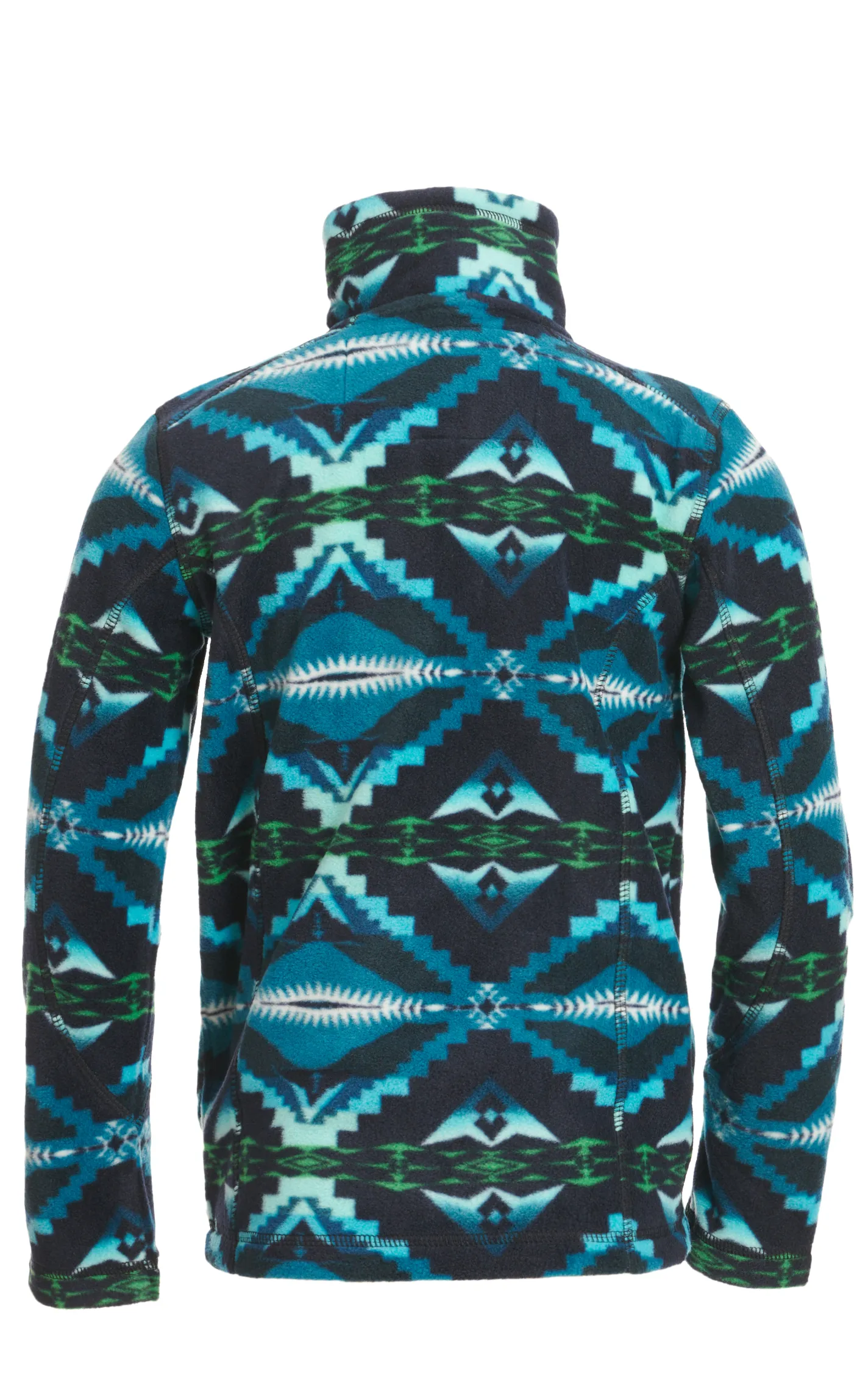 Powder River Outfitters Girl's Black & Colorful Turquoise Aztec Long Sleeve 1/4 Zip Pullover