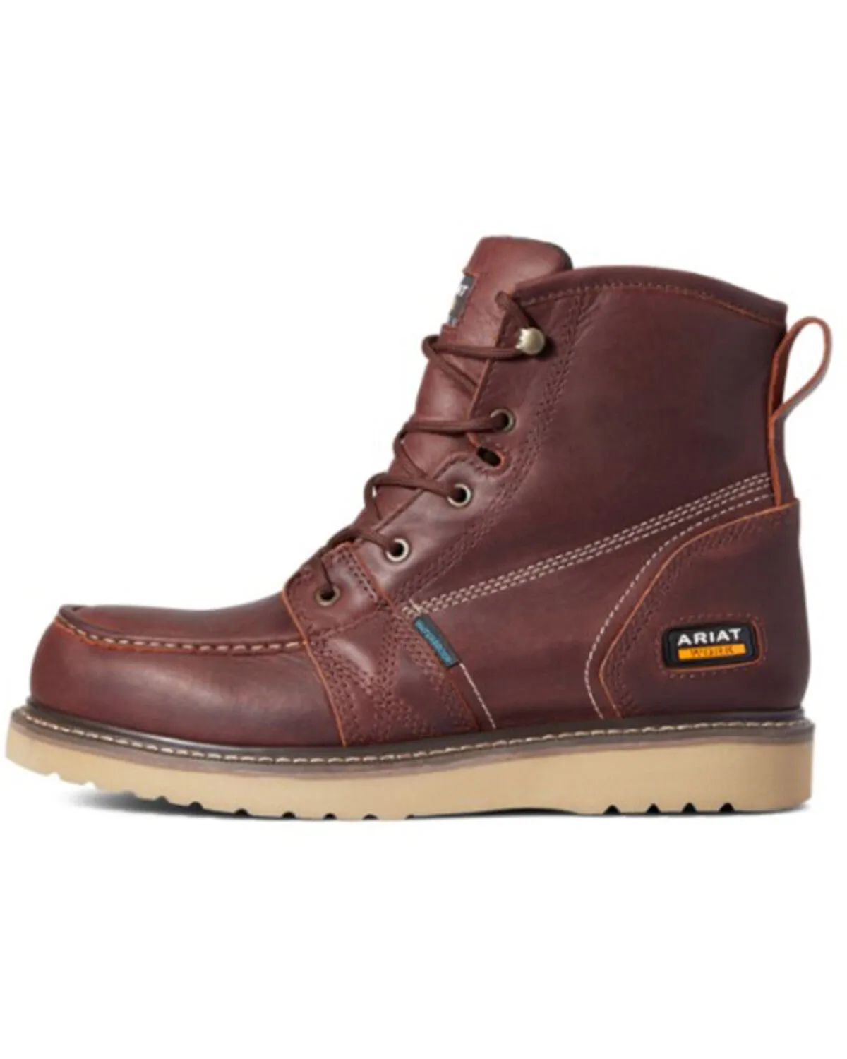 Product Name:  Ariat Men's Rusted Copper Rebar Wedge 6" H20 Moc Work Boot - Round Toe