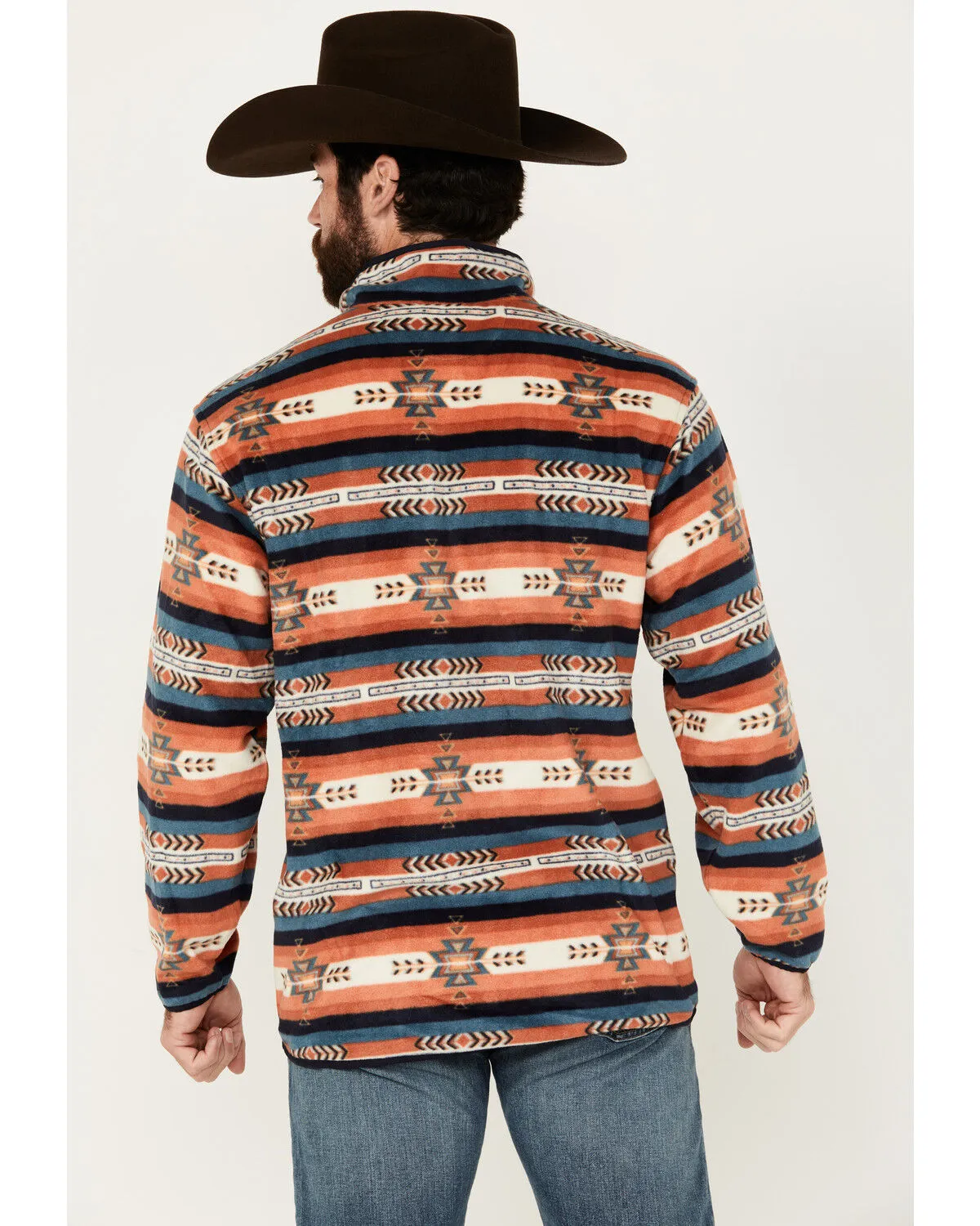 Product Name:  Cinch Men's Southwestern Striped 1/4 Snap Polar Fleece Pullover