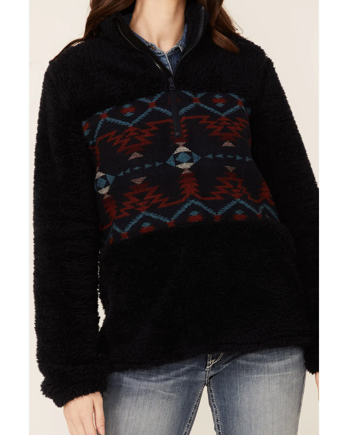 Product Name:  Outback Trading Co Women's Fleece Abigail Southwestern Henley Pullover