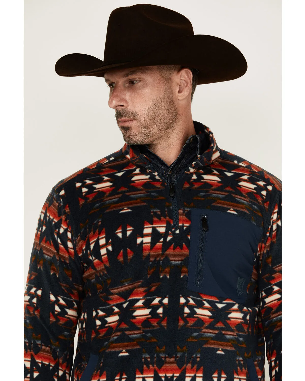 Product Name:  RANK 45® Men's Winston Southwestern Print 1/4 Zip Pullover