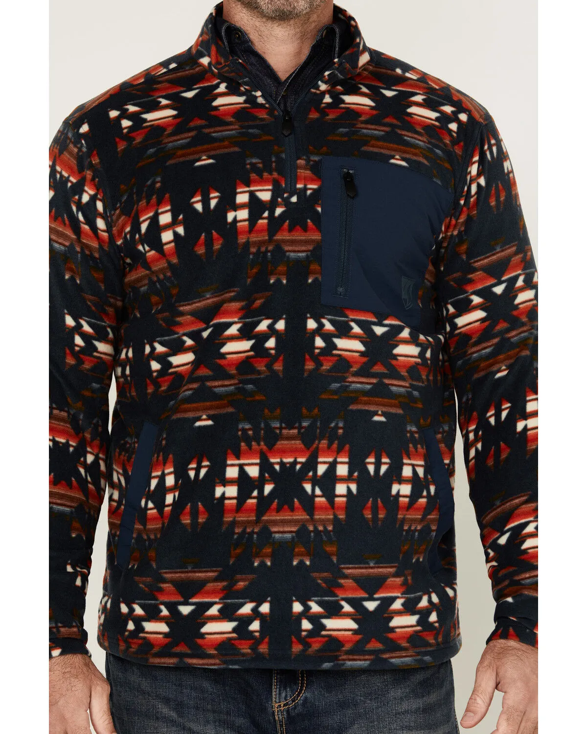 Product Name:  RANK 45® Men's Winston Southwestern Print 1/4 Zip Pullover