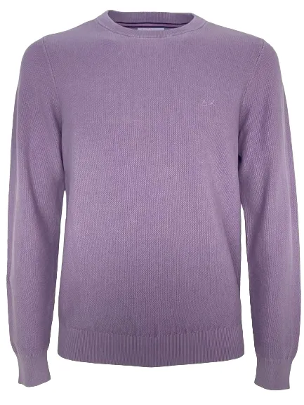 PULLOVER UOMO LILLA 100% COTONE