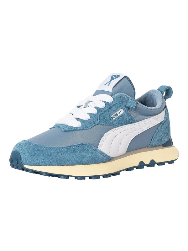 Puma Rider FV AMI Suede Trainers - Stella/White/Denim