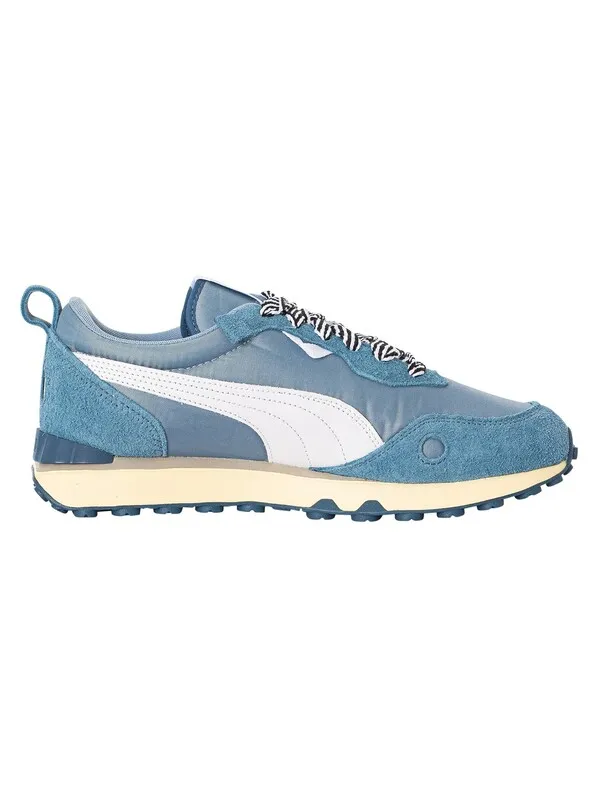 Puma Rider FV AMI Suede Trainers - Stella/White/Denim