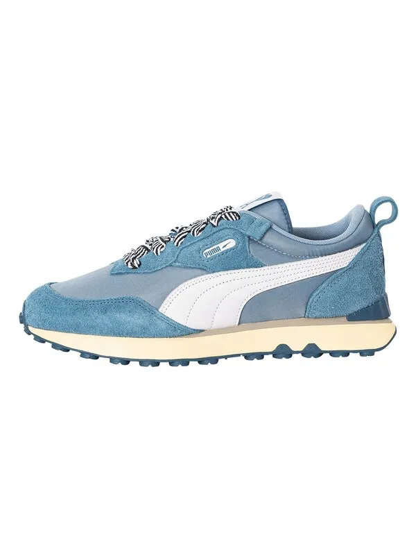 Puma Rider FV AMI Suede Trainers - Stella/White/Denim