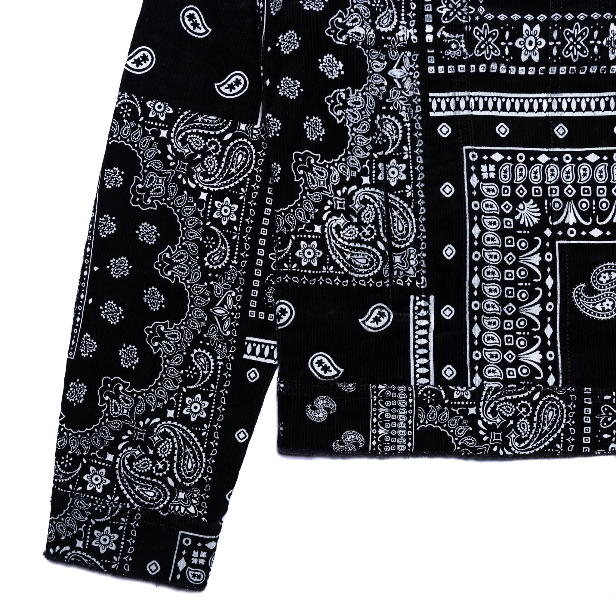 Purple Brand Paisley Print Corduroy Jacket 'Black'