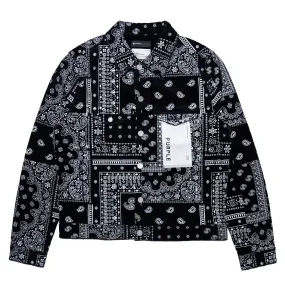 Purple Brand Paisley Print Corduroy Jacket 'Black'