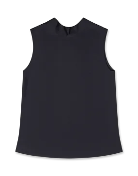 Recto     Silky Back Closing Detail Sleeveless Top  