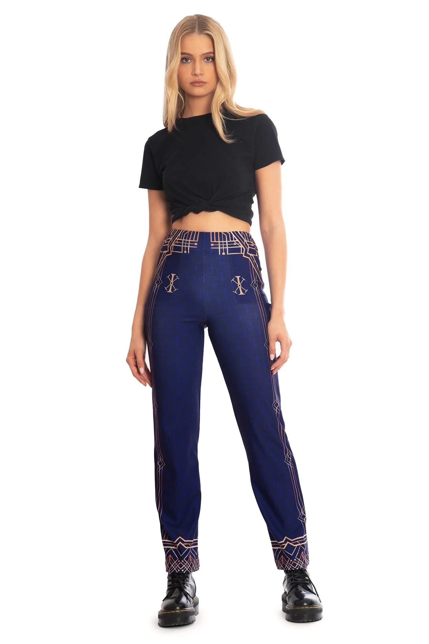 Regent Caitlyn High Waisted Straight Leg Pants