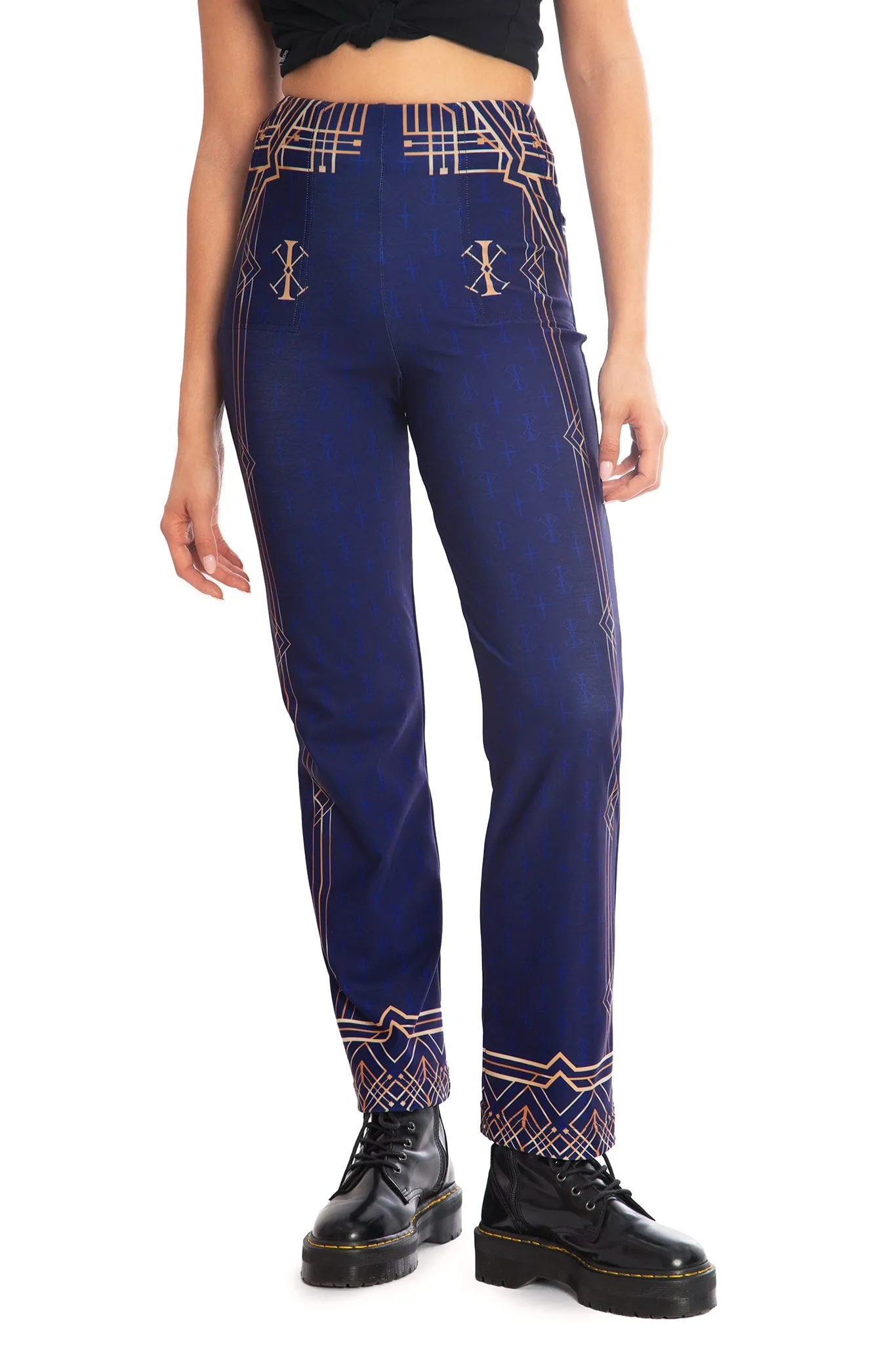 Regent Caitlyn High Waisted Straight Leg Pants