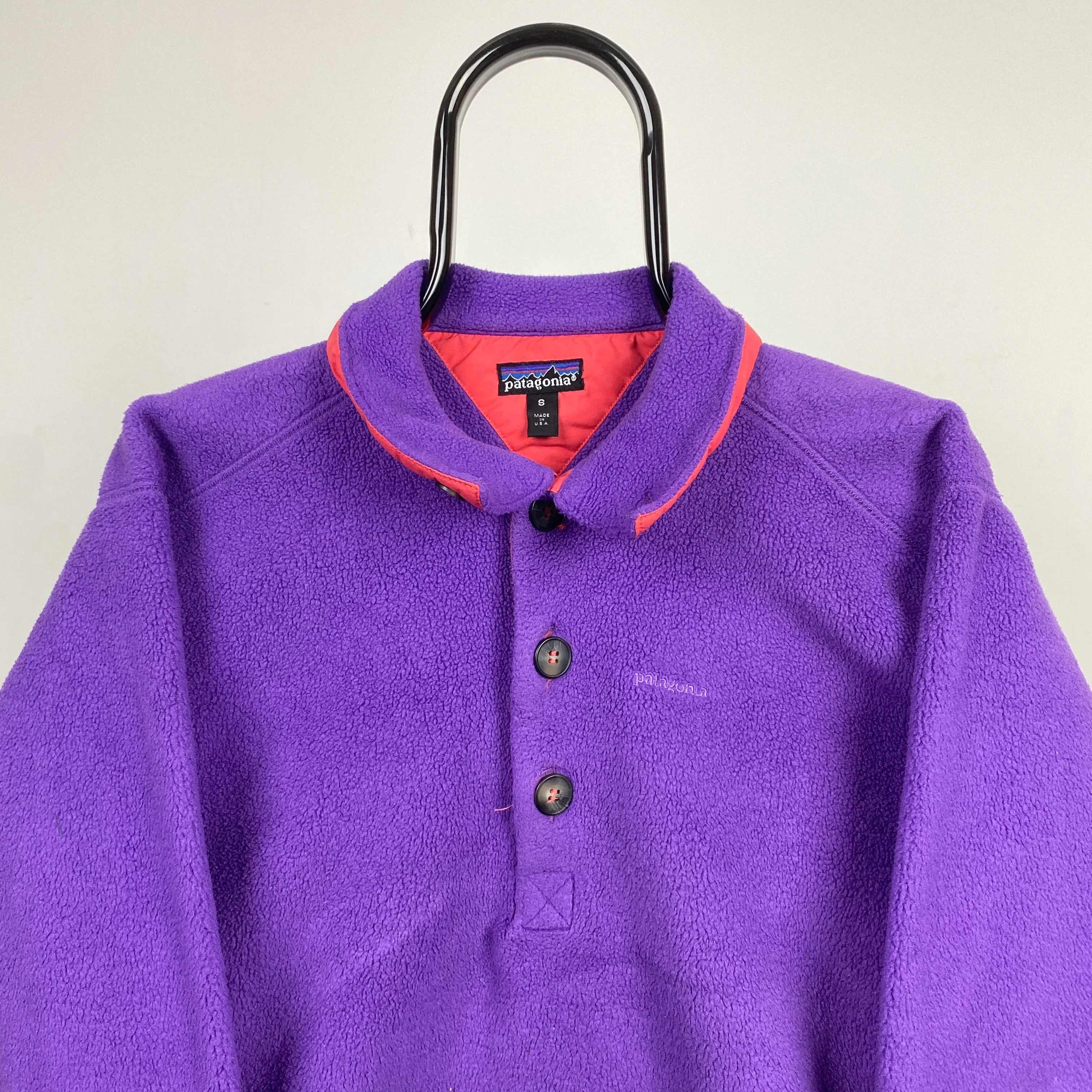 Retro Patagonia Synchilla Fleece Sweatshirt Purple Small