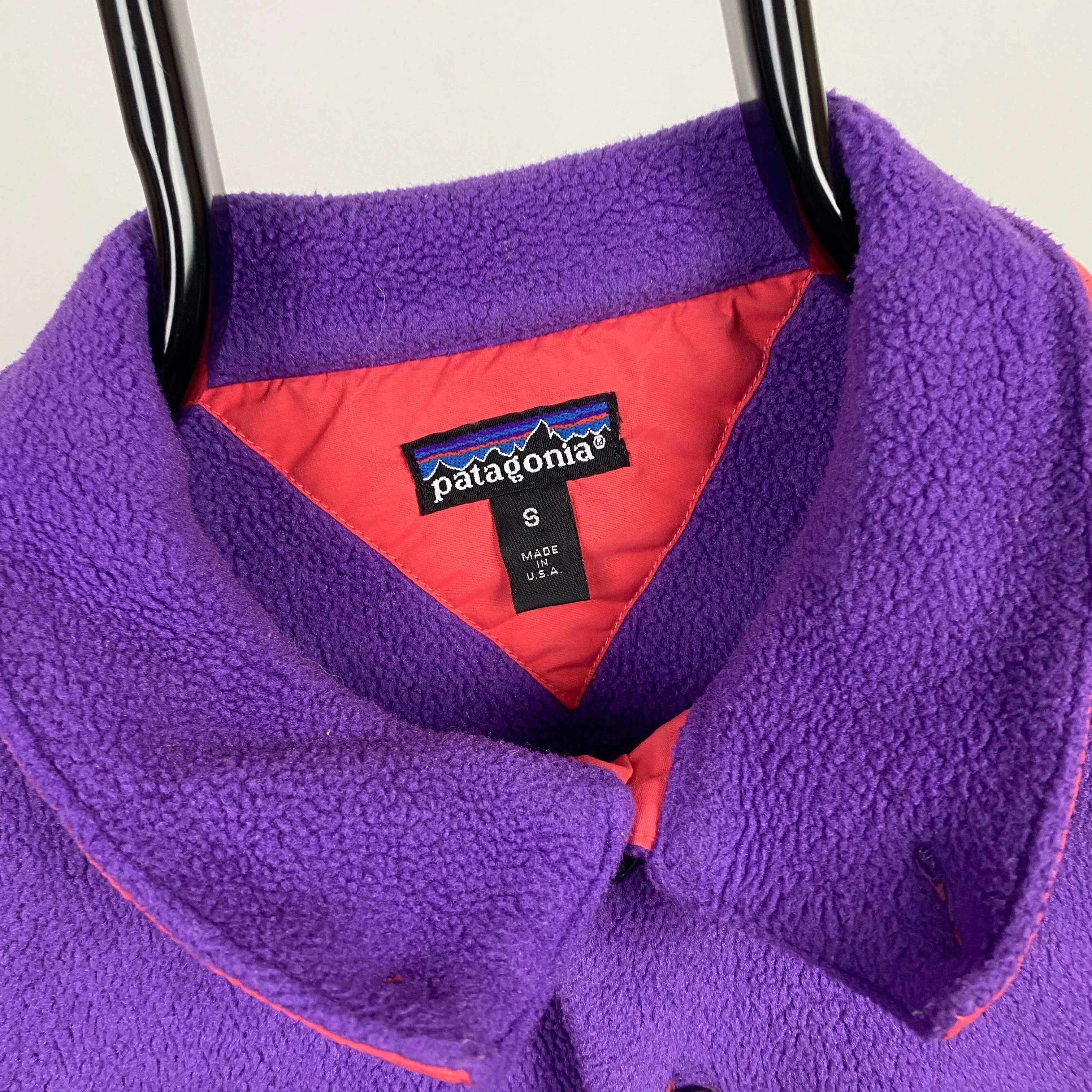 Retro Patagonia Synchilla Fleece Sweatshirt Purple Small