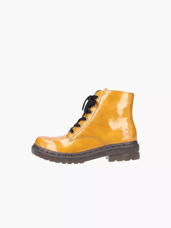 Rieker  Mustard Rieker Lace Up Ankle Boot