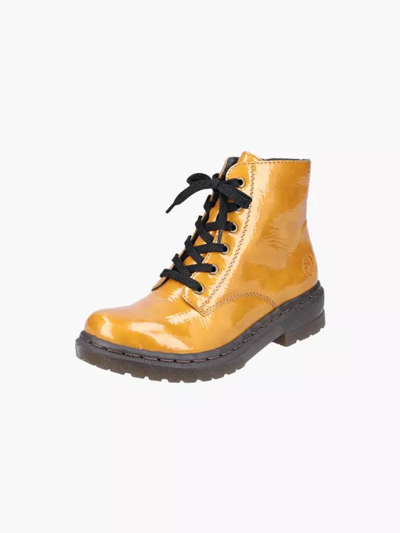 Rieker  Mustard Rieker Lace Up Ankle Boot