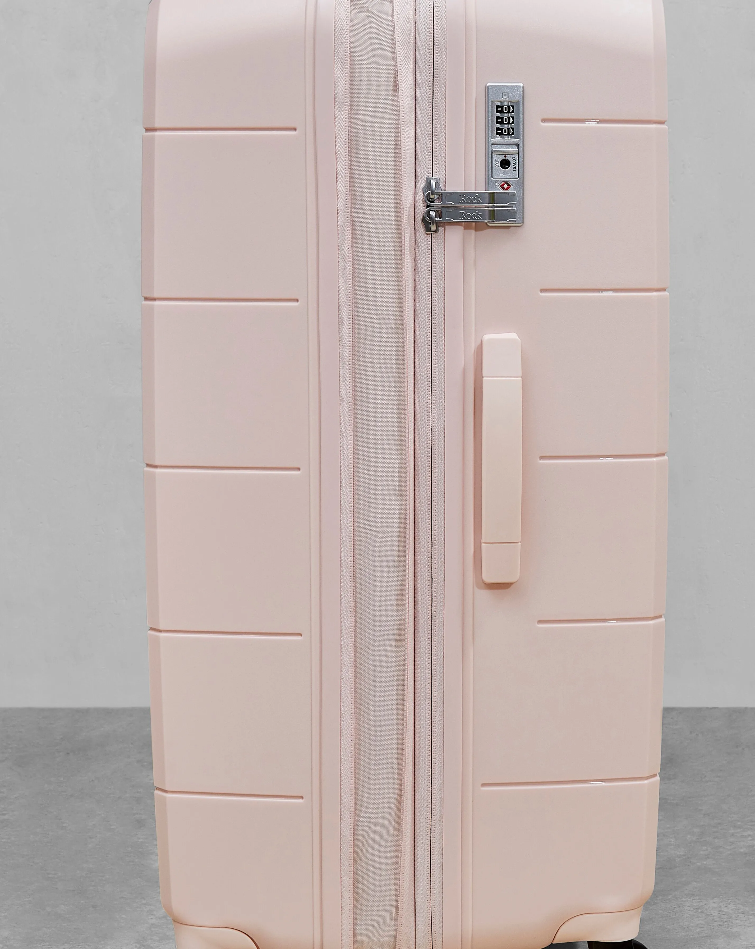 Rock Pixel Pastel Pink Medium Suitcase | Simply Be