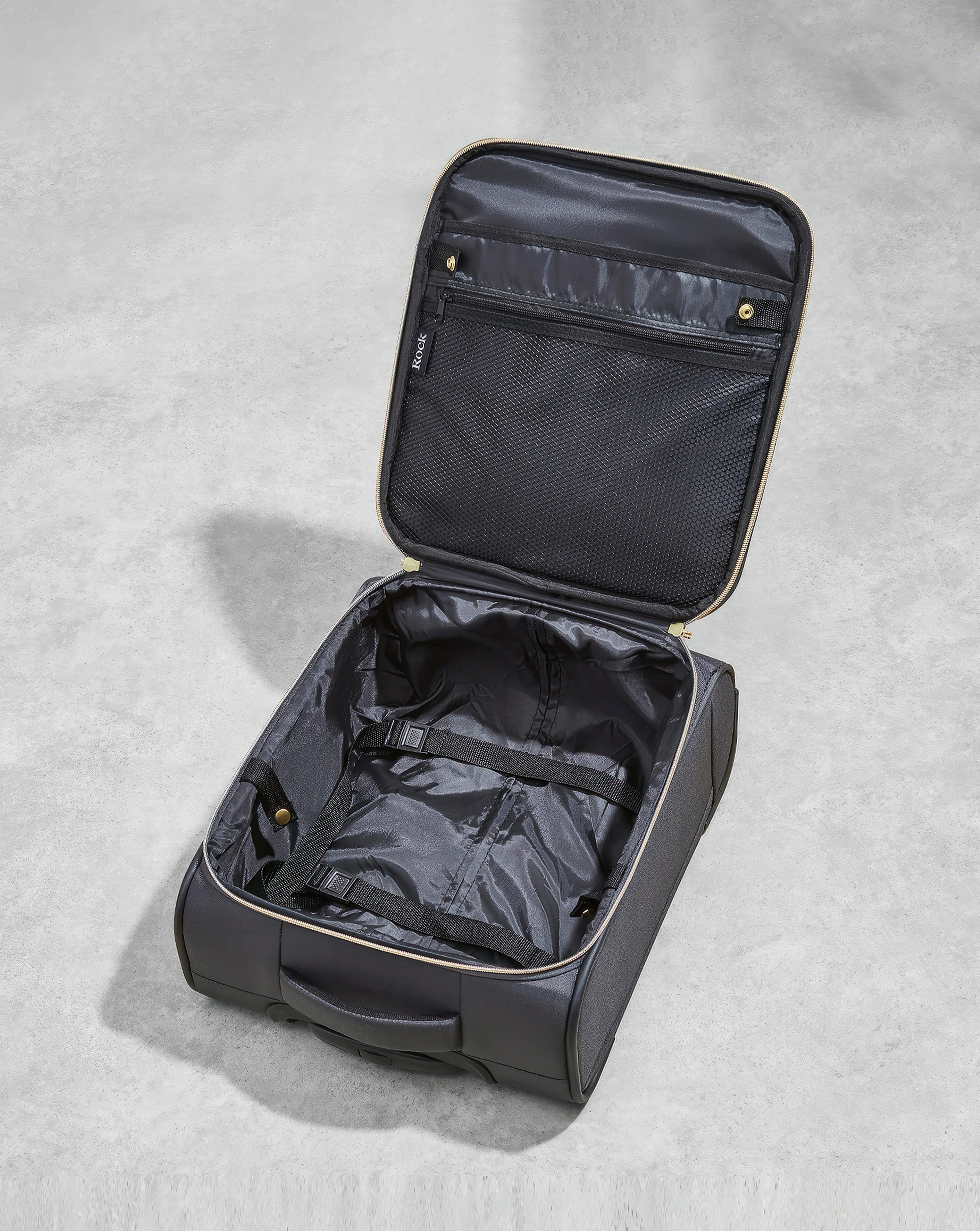 Rock Sloane Underseat Suitcase Black | Simply Be