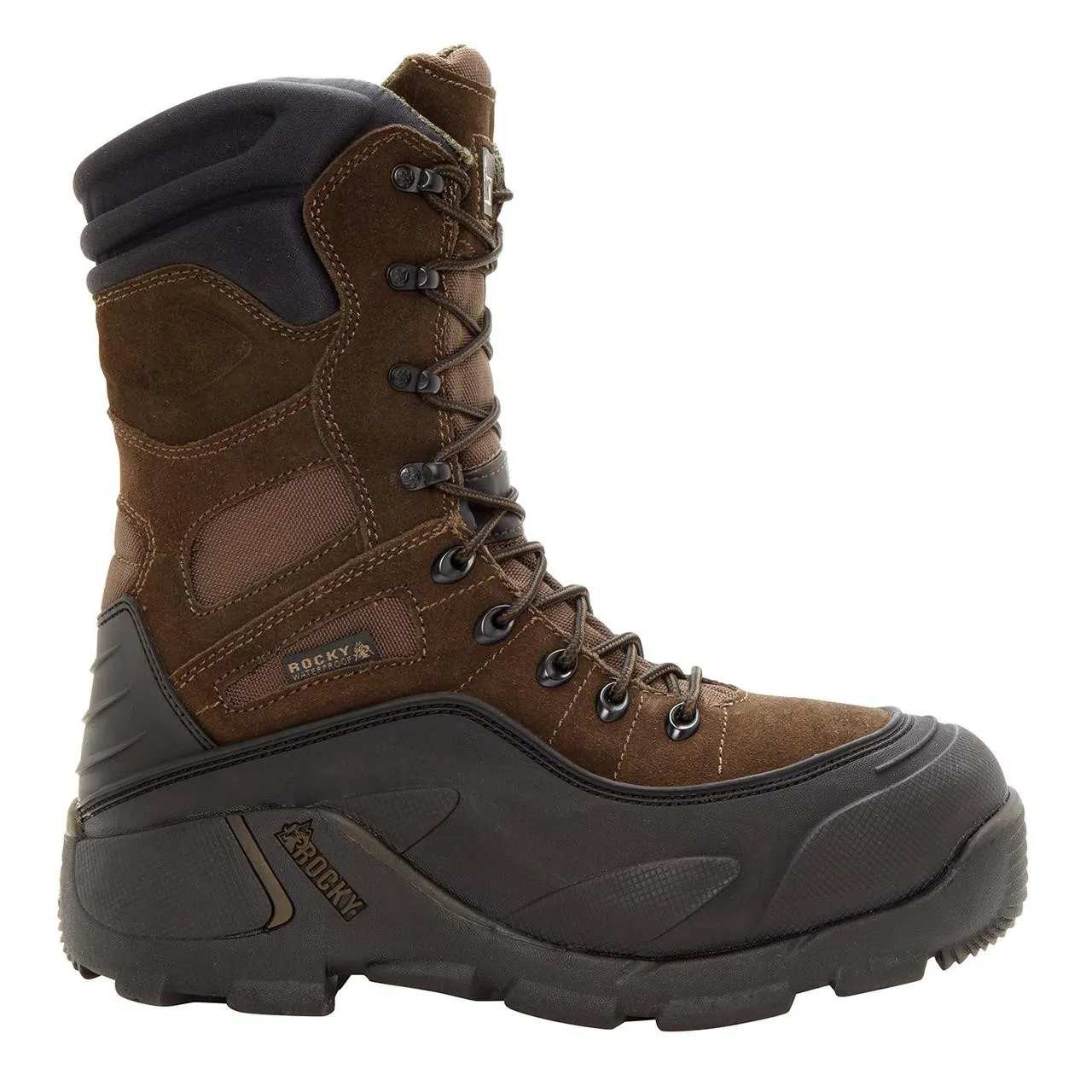 Rocky Blizzardstalker Pro Waterproof 1200 Gram Thinsulate Insulated Boot Brown Steel Toe