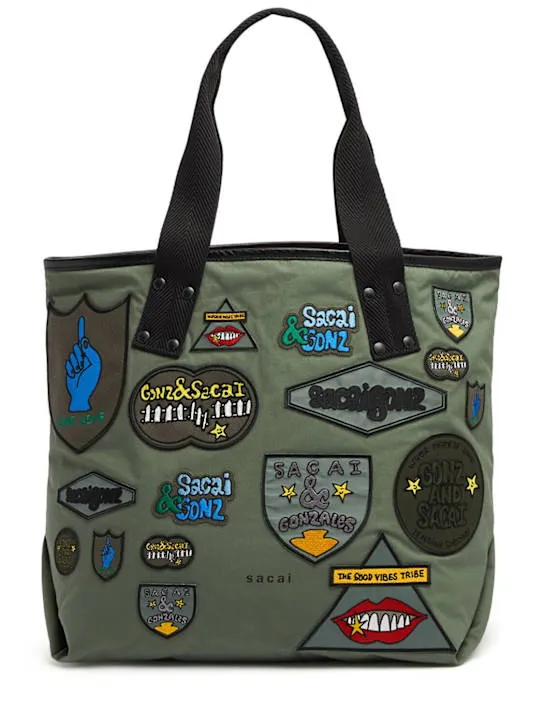 Sacai Sacai Gonz X large multi-patch tote