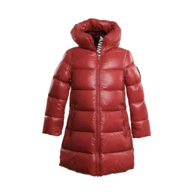 Save The Duck Long Pink Clay Jacket For Girls And Teenager