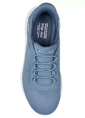 Silt Blue Bobs Squad Chaos in Colour Trainers by Skechers | Look Again