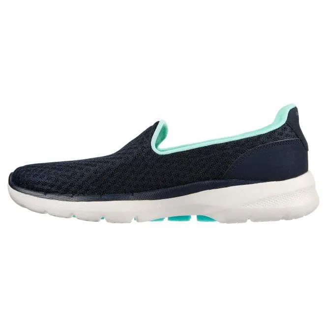 Skechers  Womens GOWalk 6 - Big Splash Navy/Turquoise Slip-On Trainers 124508 NVTQ