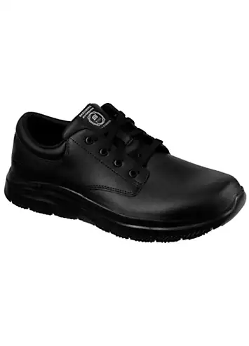 Skechers Work Mens Black Flex Advantage Fourche SR Slip Resistant Trainers | Grattan