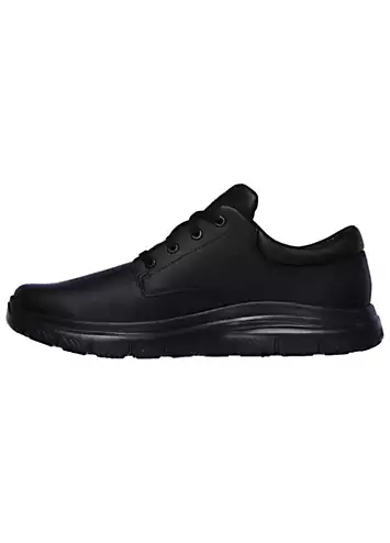 Skechers Work Mens Black Flex Advantage Fourche SR Slip Resistant Trainers | Grattan