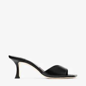 Skye 70 Black Leather Sandals