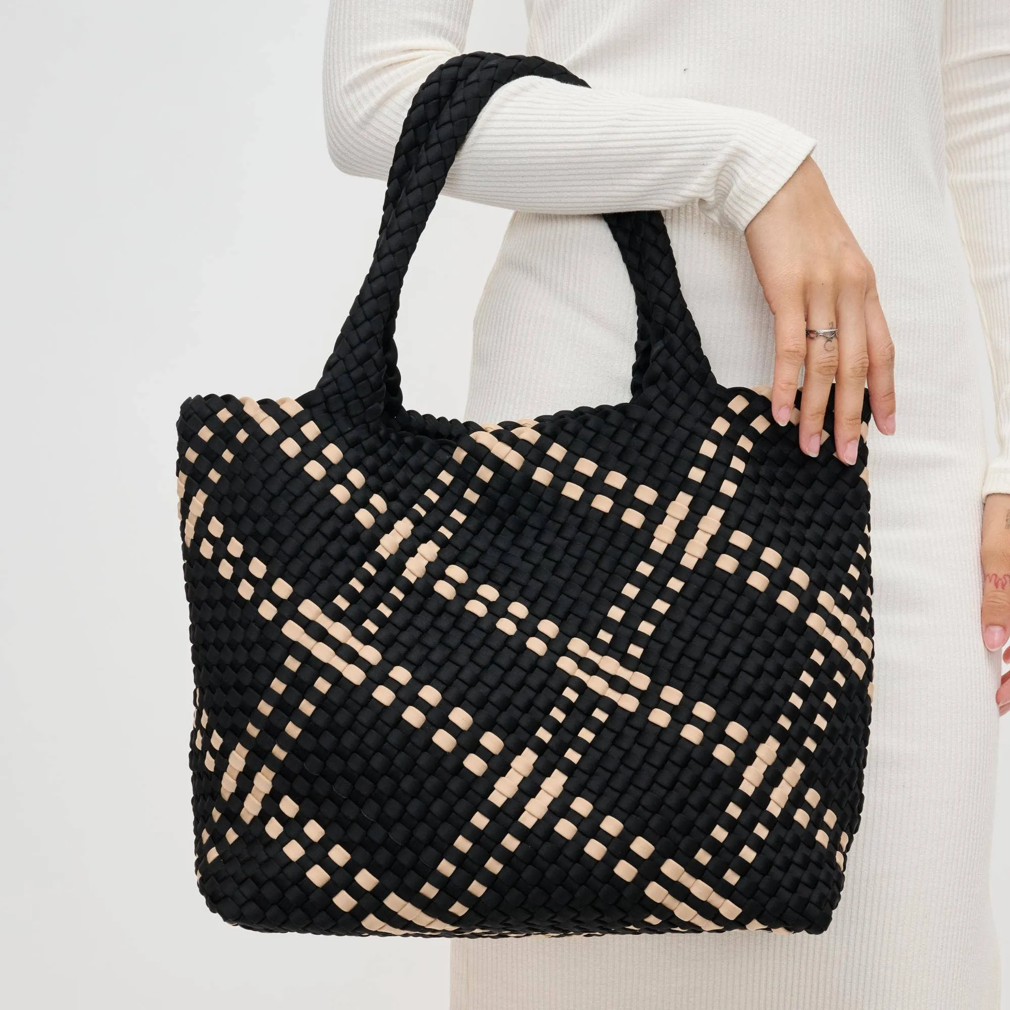 Sky's The Limit - Medium Woven Neoprene Tote Nude