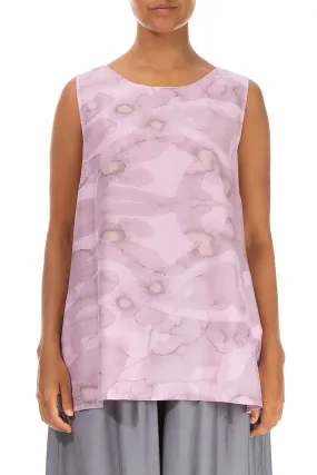 Sleeveless Camomile Taffy Pink Silk Bamboo Top