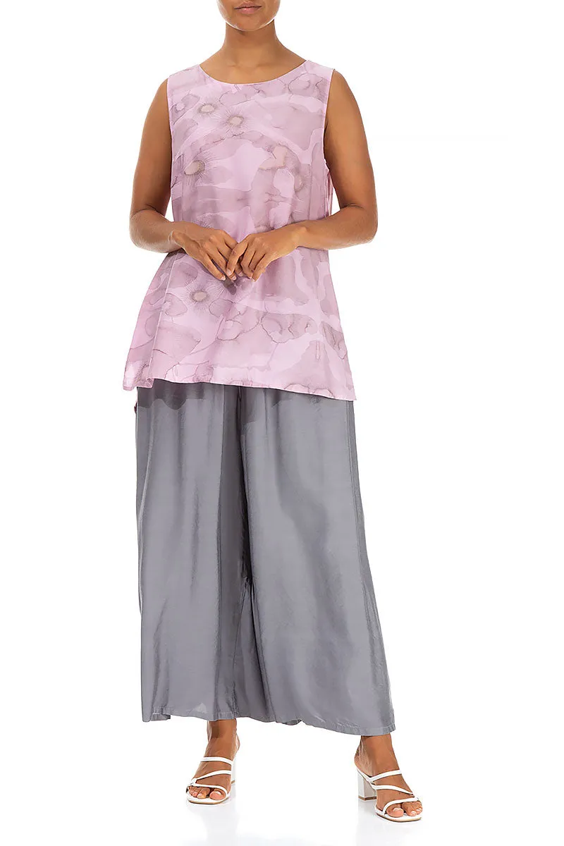 Sleeveless Camomile Taffy Pink Silk Bamboo Top