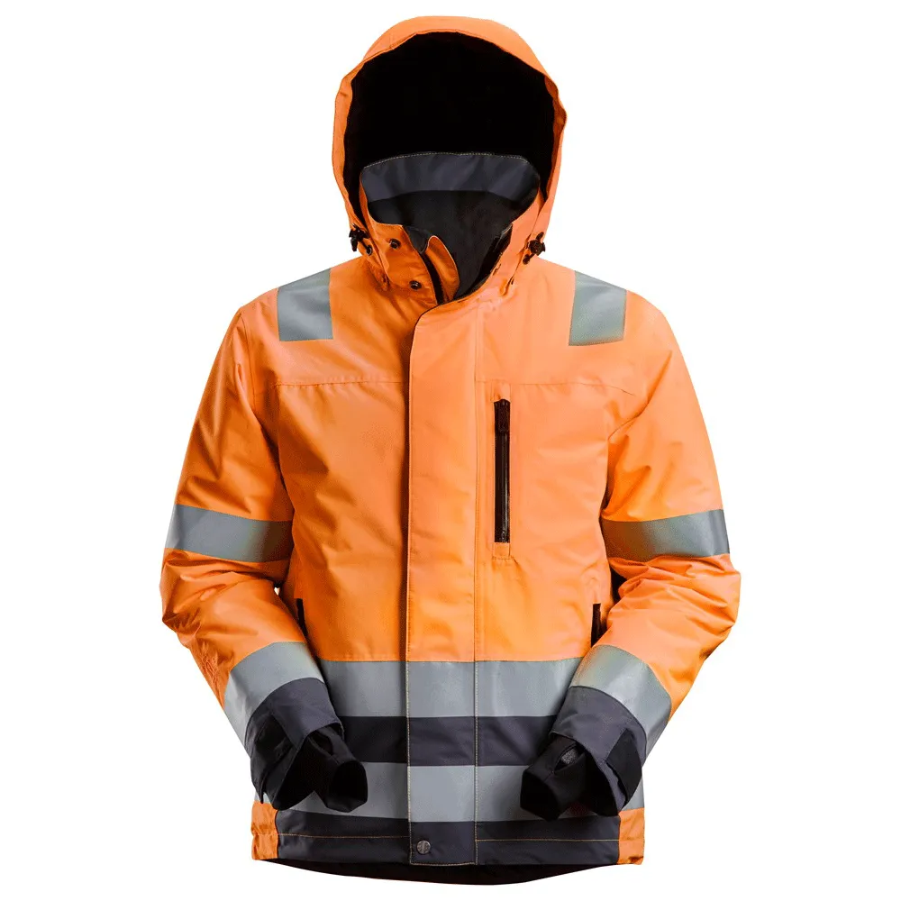 Snickers 1132 AllroundWork, Hi-Vis Class 3 Waterproof Insulated Jacket Various Colours