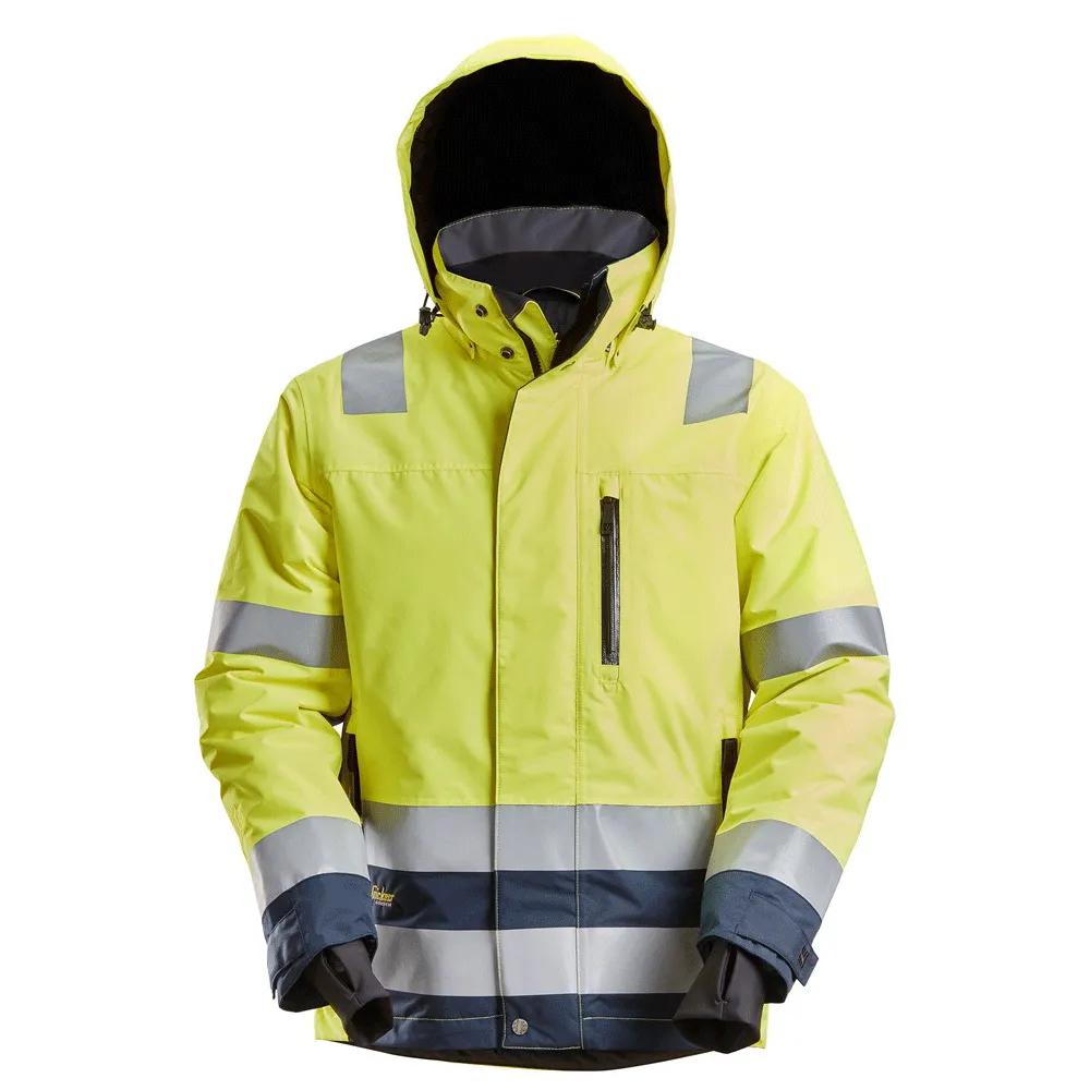 Snickers 1132 AllroundWork, Hi-Vis Class 3 Waterproof Insulated Jacket Various Colours