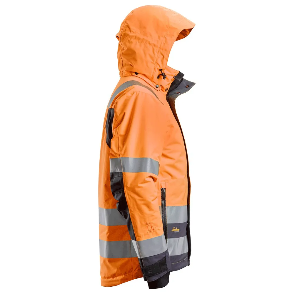 Snickers 1132 AllroundWork, Hi-Vis Class 3 Waterproof Insulated Jacket Various Colours