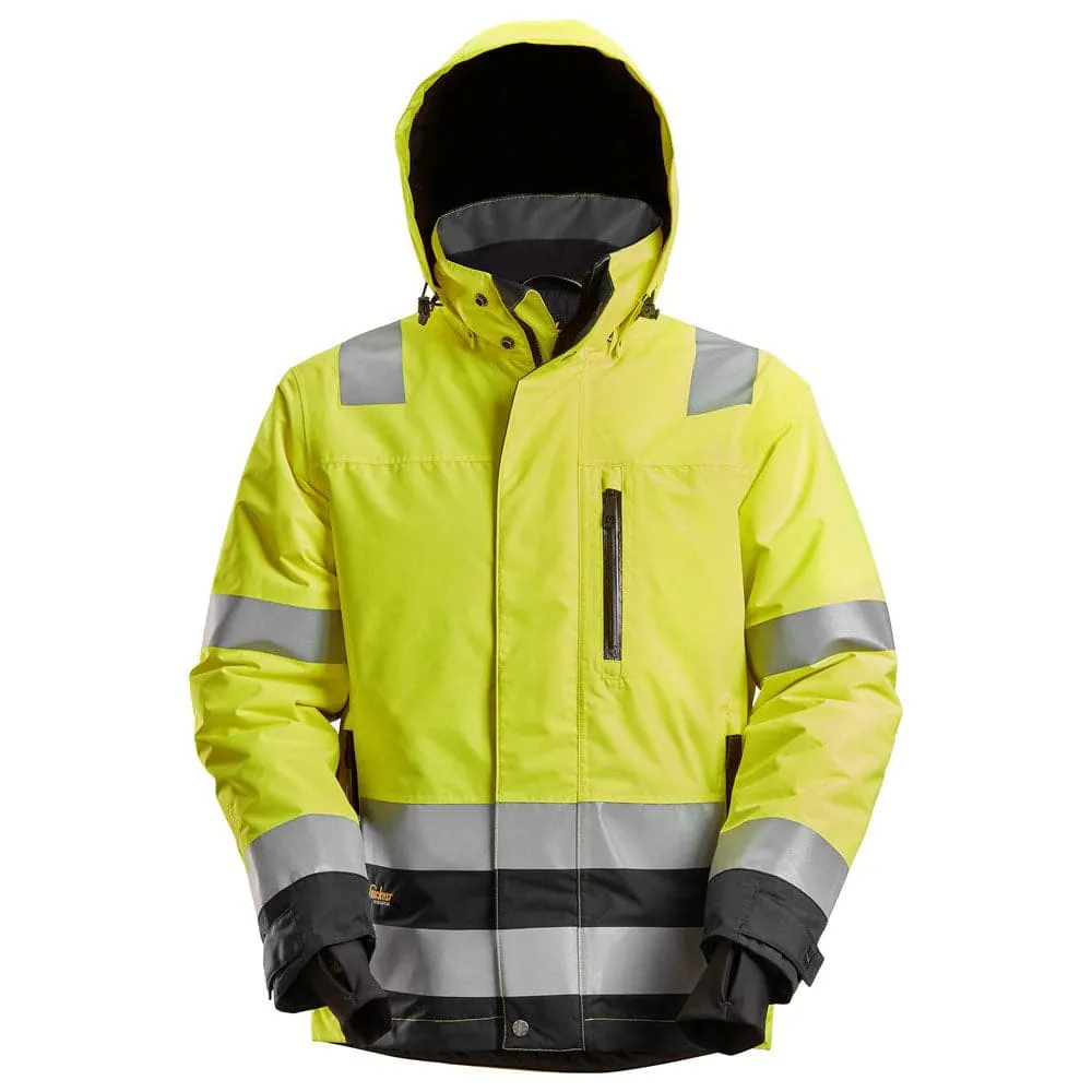 Snickers 1132 AllroundWork, Hi-Vis Class 3 Waterproof Insulated Jacket Various Colours