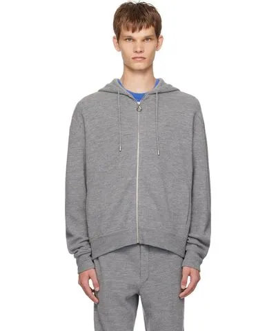 Solid Homme Gray Zip-Up Hoodie