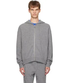 Solid Homme Gray Zip-Up Hoodie