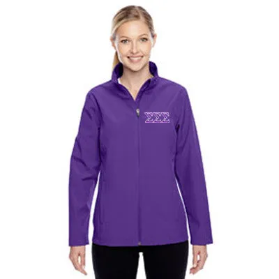 Sorority Soft-Shell Jacket, 2-Color Greek Letters - Team365 TT80W - EMB