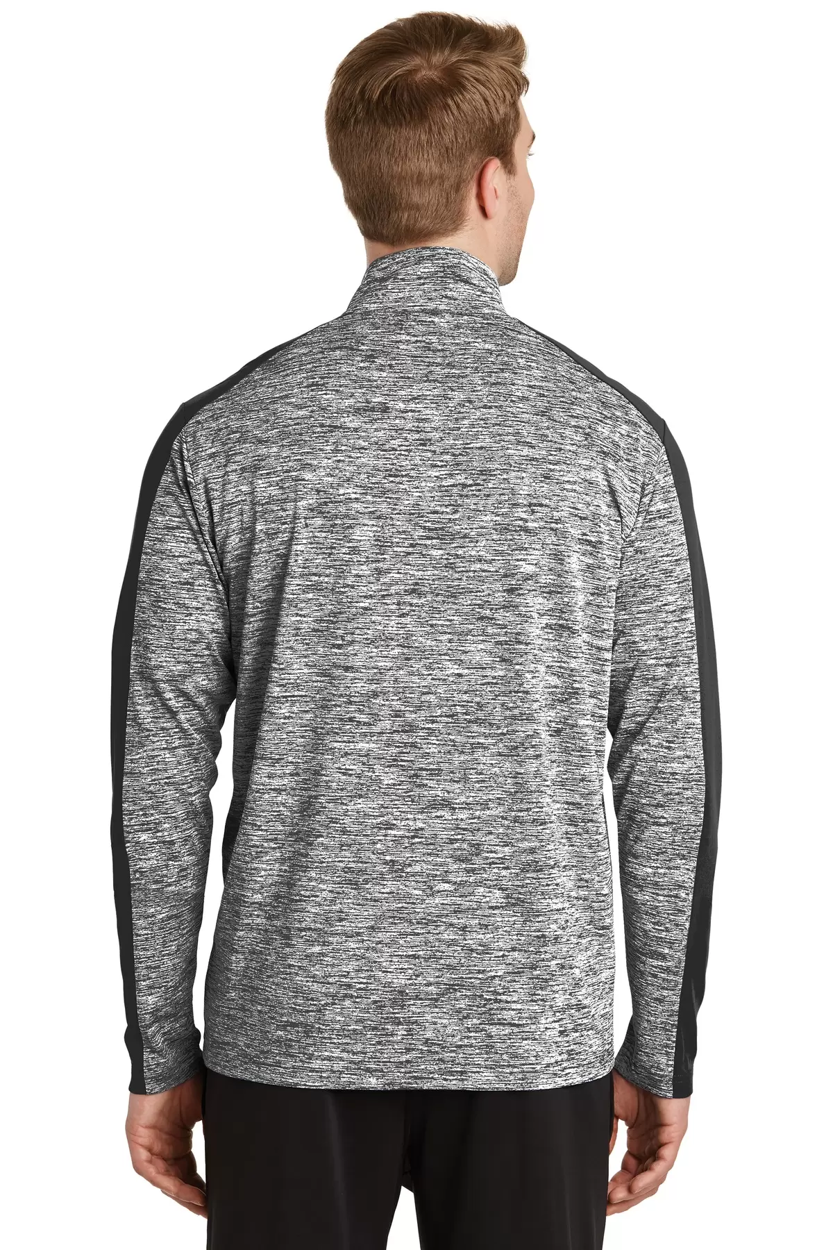 Sport Tek ST397 Sport-Tek PosiCharge Electric Heather Colorblock 1/4-Zip Pullover SKU: ST397