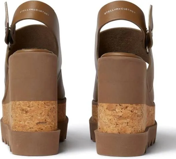 Stella McCartney Elyse wedge sandals Brown