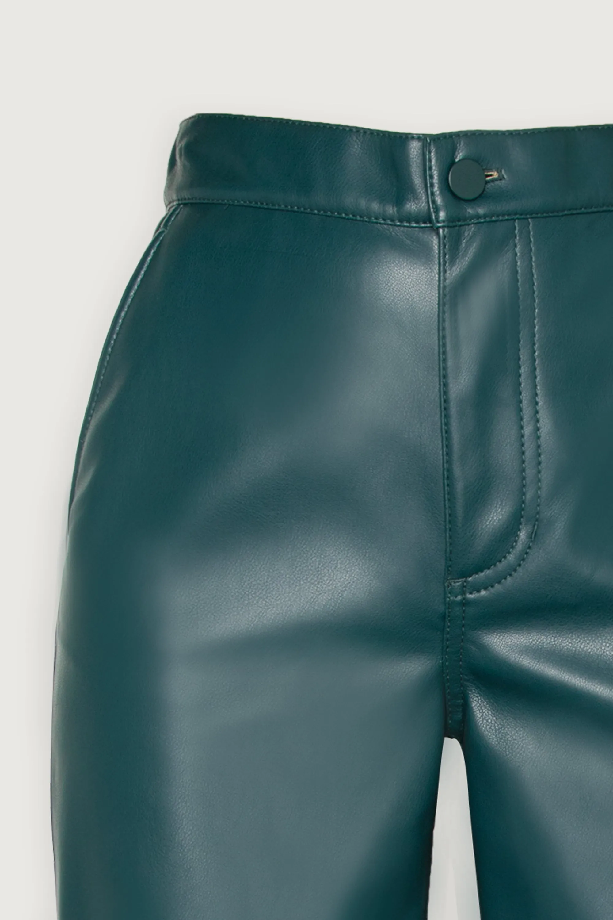 STRAIGHT LEG VEGAN LEATHER PANTS