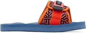 Suicoke Orange & Blue PADRI-PT06 Sandals