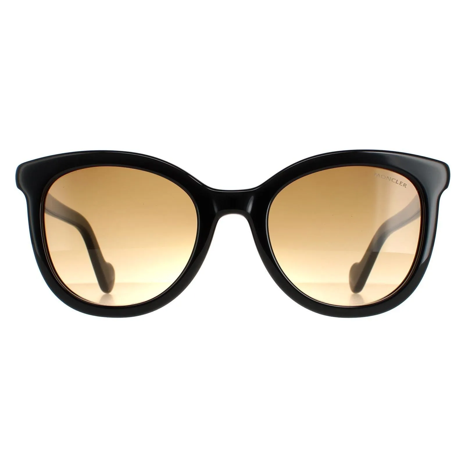 Sunglasses | Round Shiny Black Brown Gradient ML0119 | Moncler