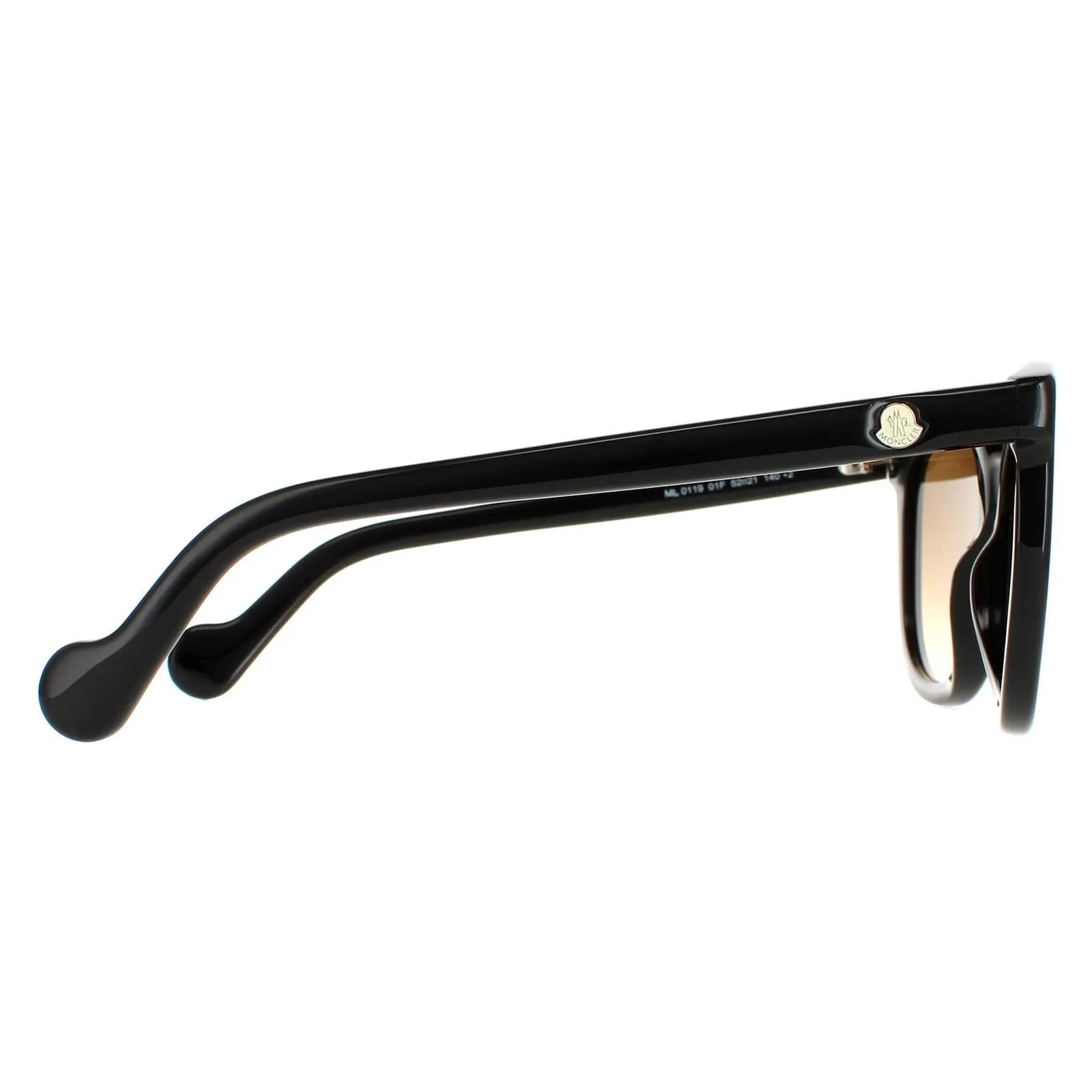 Sunglasses | Round Shiny Black Brown Gradient ML0119 | Moncler