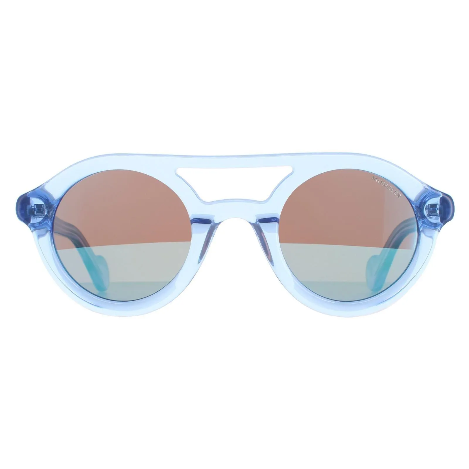 Sunglasses | Round Shiny Light Blue  Blue  ML0014 | Moncler