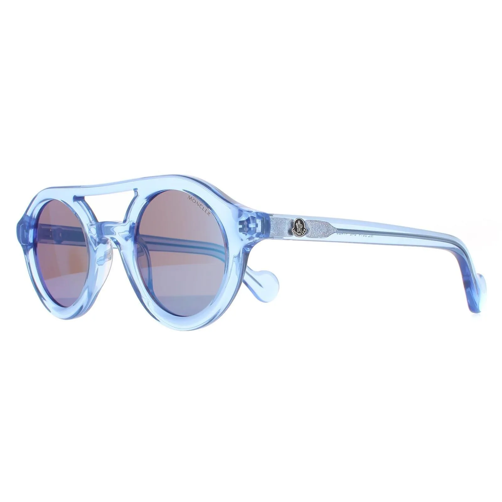 Sunglasses | Round Shiny Light Blue  Blue  ML0014 | Moncler