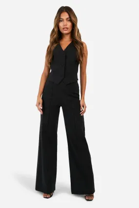 Super Stretch Seam Front Straight Leg Pants