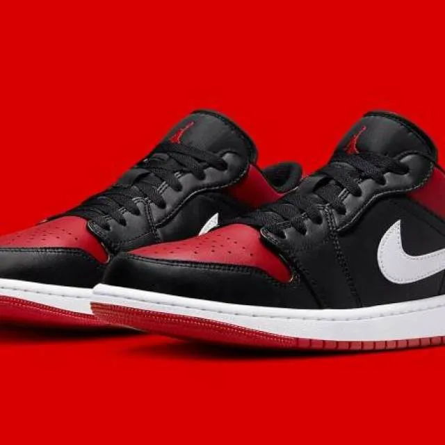 Sz 7-17 nike air jordan 1 low alternate bred toe black white