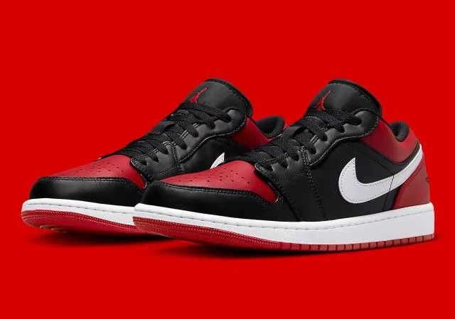 Sz 7-17 nike air jordan 1 low alternate bred toe black white